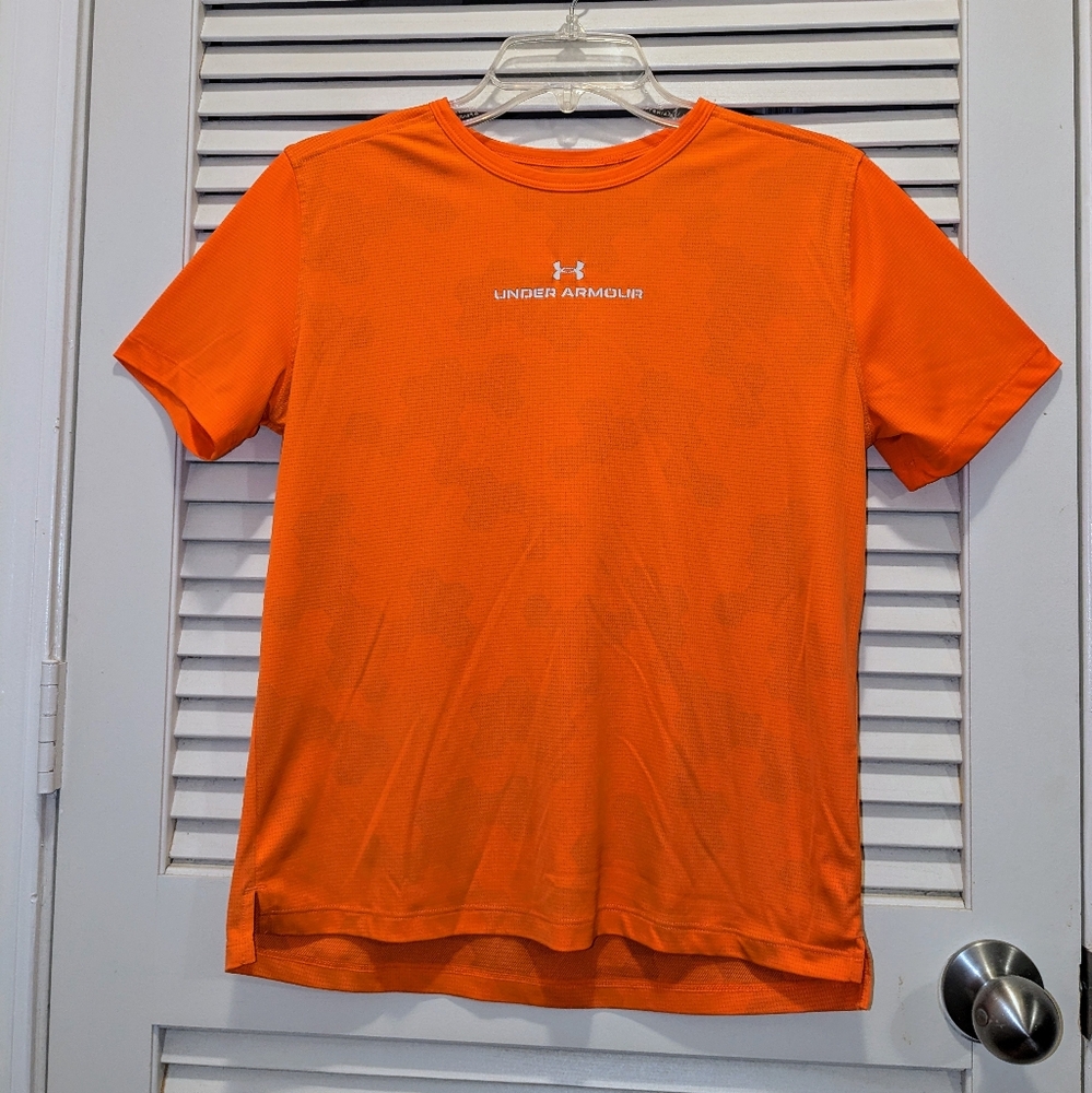 Under Armour Boy's LG Coolswitch Loose Fit Orange T-shirt Activewear Colorful